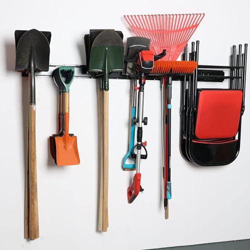 Wallmaster Garage Storage Organization Wall Mount Folding Chair Hangers - size: 12Hooks+6Panels