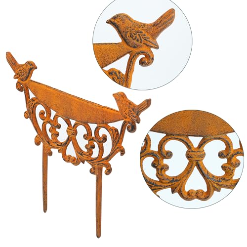 Sungmor Cast Iron Garden Edging Border, 9.9 Inches Tall, 4 Pack Rust - color: Full Rusted - 10inch Tall