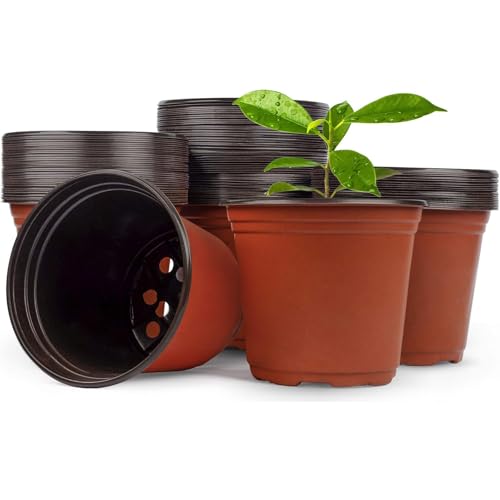 100 PCS Plastic Nursery Pots 6 Inch - style: 6 Inch