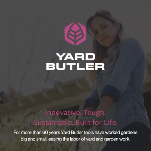 Yard Butler IM-7C Spike Grass Aerator - Lawn Care Tool for Aerating - Long-Handled - Power-Coated Steel Construction - Comfortable Cushioned Handles Garden Tool - Easy to Use - size: 1