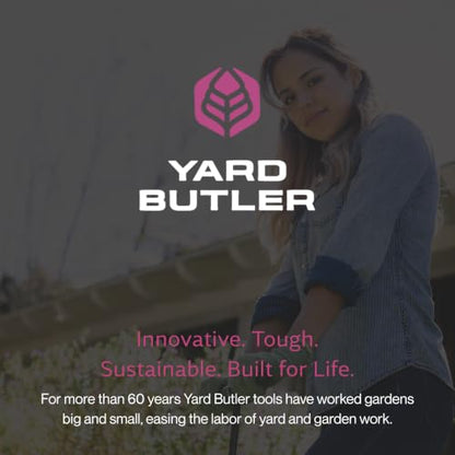 Yard Butler IM-7C Spike Grass Aerator - Lawn Care Tool for Aerating - Long-Handled - Power-Coated Steel Construction - Comfortable Cushioned Handles Garden Tool - Easy to Use - size: Spike Aerator