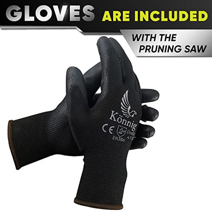 Professional Heavy Duty Pruning Saw (Razor Sharp 13" Straight Blade) Comfort Handle with Saw Blade Enclosure - size: 12" Straight