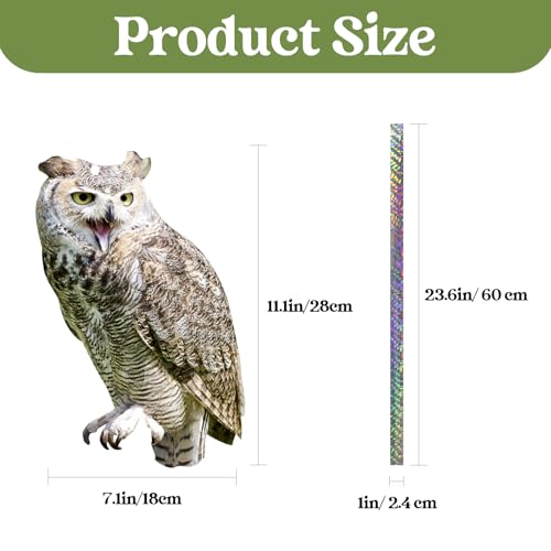 4PCS Flat Fake Owl Plastic Owls to Scare Pigeon - color: Gray Owl 4pcs