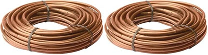 Rain Bird Emitter Tubing, 1/4" | Pressure Compensating | 6" Spacing | 50 ft Roll | Brown - size: 50' Roll (Pack of 2), style: Emitter Tubing - 6" Spacing