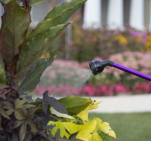 Dramm RainSelect Rain Wand – 30 Inch Aluminum Watering Wand with 9-Pattern Adjustable Spray Head & One Touch Thumb Control Valve – Garden Hose Wand for Flowers, Plants & Hanging Baskets – Blue - color: Blue, size: 30 Inch