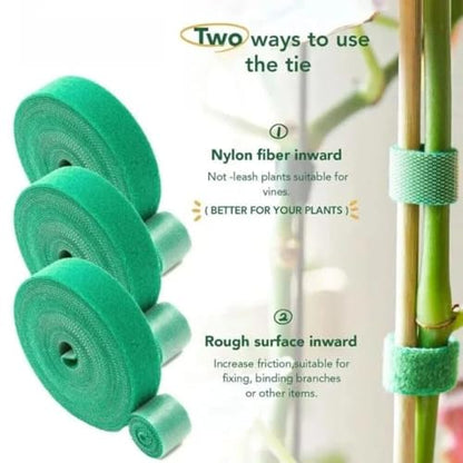 3Rolls Nylon Plant Ties Reusable Self Adhesive Plant Fastener Tape for Support Garden Supplies,200Ccm (Green) - color: Green
