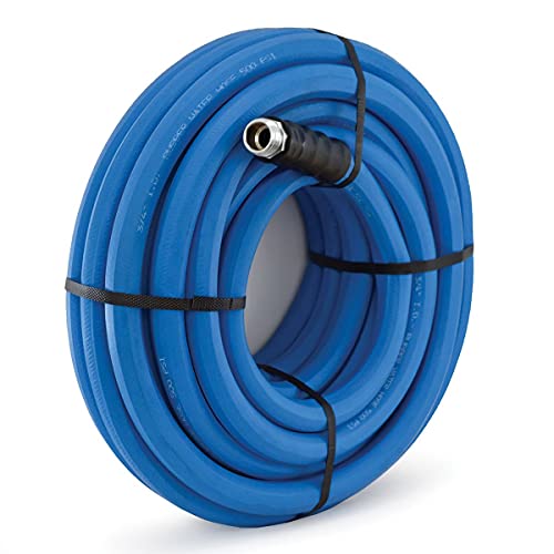AG-LITE BSAL3450 3/4" x 50' Hot/Cold Water Rubber Garden Hose, 100% Rubber, Ultra-Light, Super Strong, 500 PSI, 50F to 190F Degrees, High Strength Polyester Braided - size: 3/4" x 50'