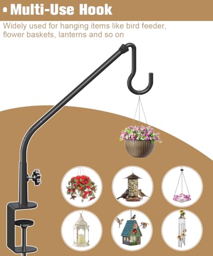20 Inch Extended Reach Deck Hook Hanger for Railing, 2 Pack - size: 20 Inch 2 Pack