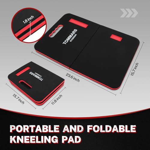 TOMMARS 0.9 Inch Thick Foldable Mechanic Kneeling Pad, 23.6 x 15.7 Inches - size: 23.6in Length-1-Fold
