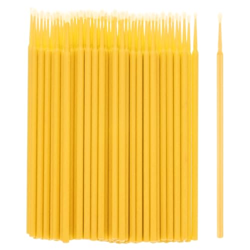 M METERXITY 100-Pack Pollinator Brush, 0.1inch/2.5mm Plastic Vegetable Pollinator Pen Manual Pollination Tool for Gardening/Greenhouse/Hydroponic Plants/Flower [Yellow] - color: Yellow, size: 0.1inch/2.5mm