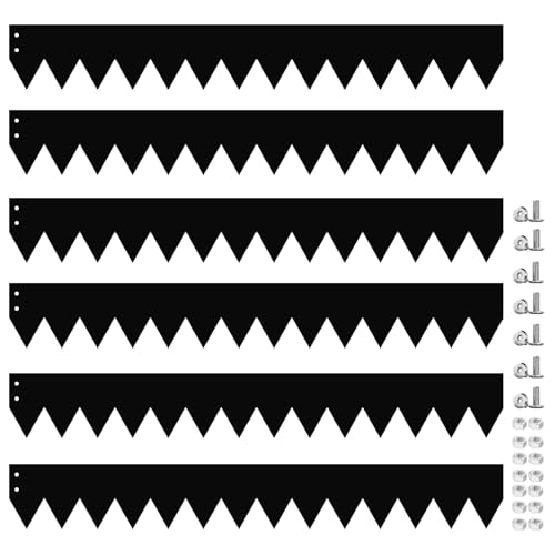 6 Pack Metal Edging for Landscaping, 40" L × 4" H Garden Edging - color: Black, size: 4 inches