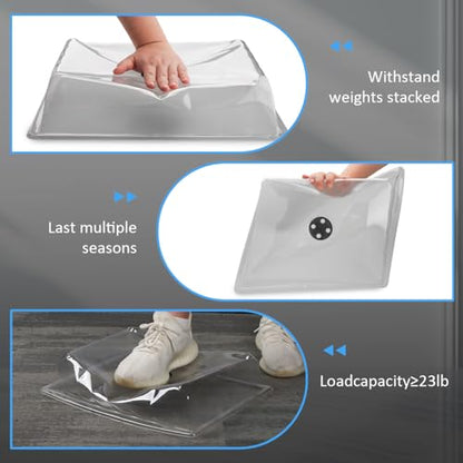 RooTrimmer 10-Pack Leak-Proof Humidity Domes, Plastic Clear Seed Starter Dome, Seed Starter Tray Covers Humidifying and Insulating for Greenhouse Germination and Garden Growing (16"×13", 4" Height) - size: 1613 4 Inch Dome-10P