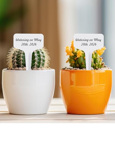 Plant Labels T-Shape 20 Pack, Waterproof Plastic Plant Markers 4 x 2.4 Inch Garden Tags for Seedlings, Herbs, Flowers, Vegetables, Pots and Greenhouse