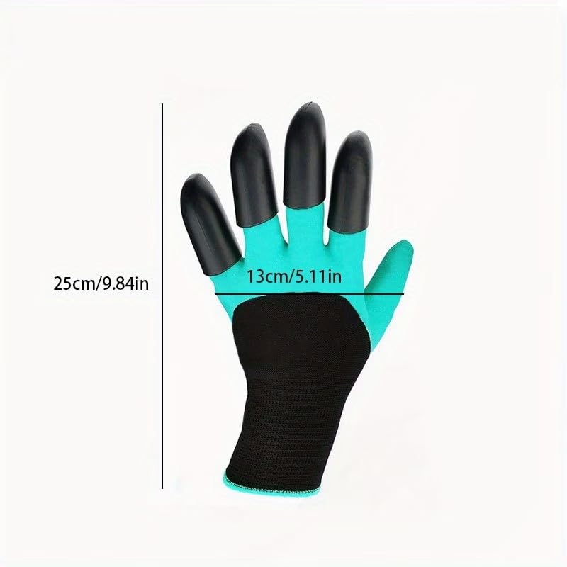 1Pair Gardening Gloves with Claws, Latex Anti Prick Protection, for Digging Soil, Planting Vegetables and Flowers, Forestry
