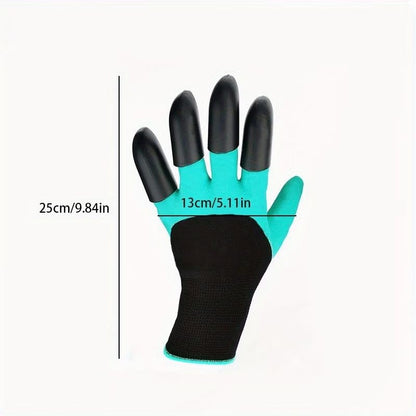1Pair Gardening Gloves with Claws, Latex Anti Prick Protection, for Digging Soil, Planting Vegetables and Flowers, Forestry