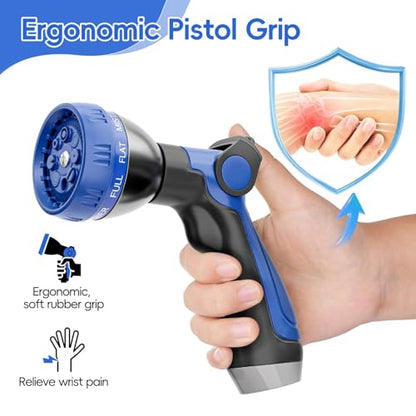SPECILITE 8 Patterns Garden Hose Nozzle Sprayer with Thumb Control On/Off