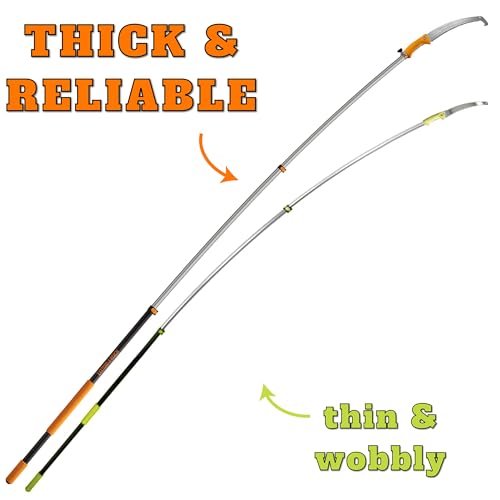 48-144" Telescoping Pole with Tree Pruner Extendable for Tree Trimming - size: 12 feet