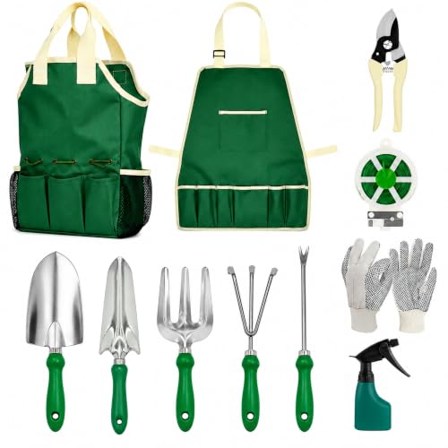 GardenHOME 11-Piece Gardening Tool Set – Garden Kit with Tote Bag, Apron & Accessories, Perfect Gardening Gifts for Women, Moms, and Beginners - style: 11piece