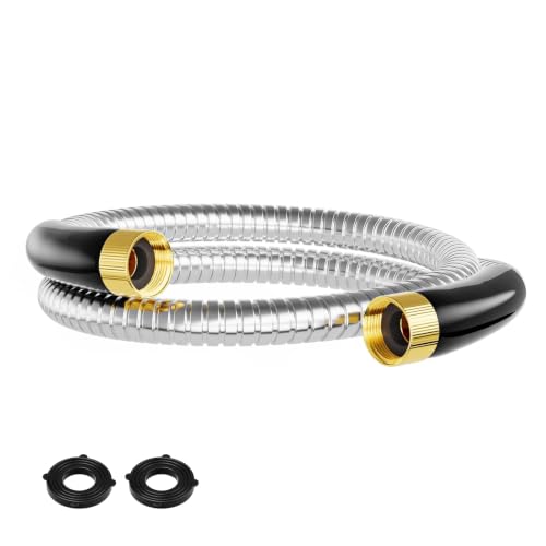 SPECILITE 1/2"x 5FT 304 Stainless Steel Short Leader Garden Hose for Reel - size: 5 ft