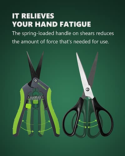 6.5" Pruning Shears(2pcs Curved) and 7" Folding Hand Pruning Saw Set Ideal Gardening Gifts