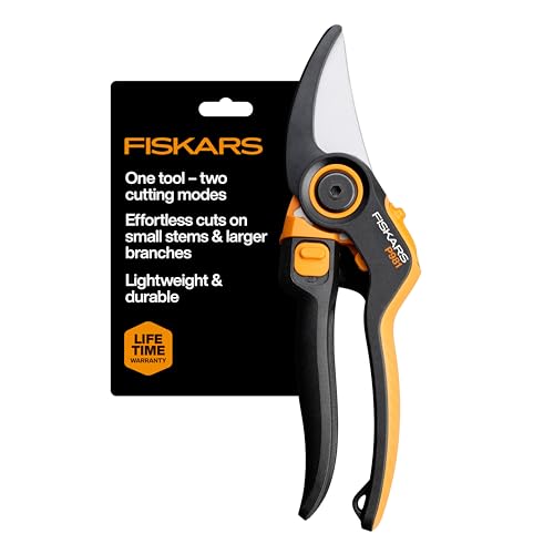 Fiskars DualAction 2-in-1 Bypass Pruners, 1" Cut Capacity Garden Clippers - size: DualAction