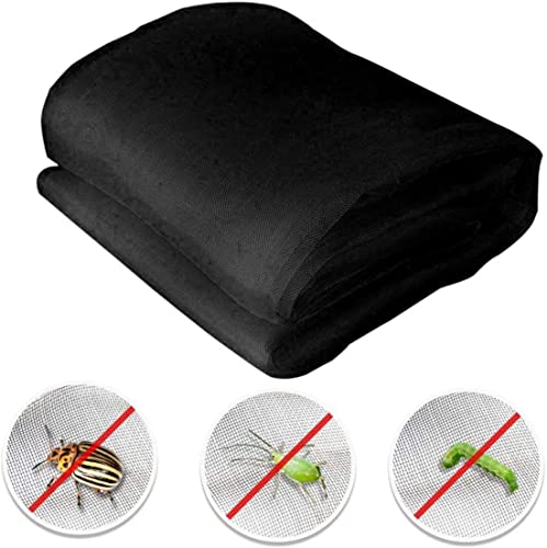 Agfabric Garden Netting 6'x50' Insect Pest Barrier Bird Netting for Garden Protection,Row Cover Mesh Netting for Vegetables Fruit Trees and Plants,Black - size: 6'x50'