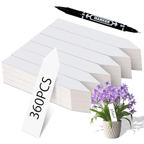 Plant Markers Garden Labels Plastic Plant Labels Name Tags - color: White-360