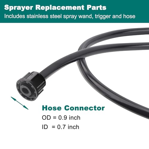 Replacement Sprayer Wand for Ryobi，44" Sprayer Part with Adjustable Nozzle, Trigger Wand & Hose Compatible for P2800, P2803 Sprayer，Suitable for ports with a diameter of 0.7 inches (1.78 cm)