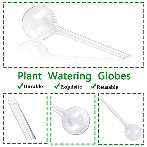 10 Pcs Clear Plant Watering Globes,Plastic Self-Watering Bulbs,Flower Automatic Watering Device,Garden Waterer for Plant Indoor Outdoor - size: 5 Large+5 Small