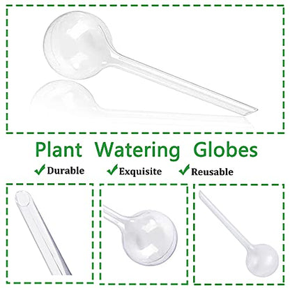 10 Pcs Clear Plant Watering Globes,Plastic Self-Watering Bulbs,Flower Automatic Watering Device,Garden Waterer for Plant Indoor Outdoor - size: 5 Large+5 Small