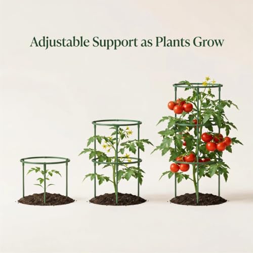 12PCS Plant Stackable Adjustable Cages, Plant Support Stakes