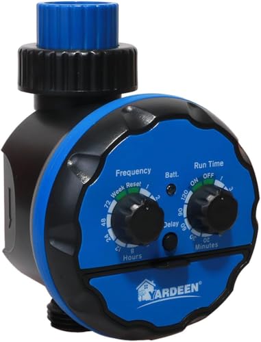 Digital Water Timer, Dual Dial Control, Battery Operated, Blue - color: 1 Outlet Timer