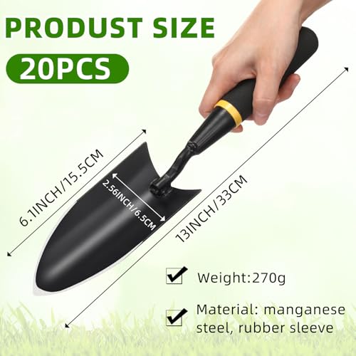 20 Pcs Garden Trowel with Resin Rubberized Handle, Narrow Trowels - size: Narrow Trowels