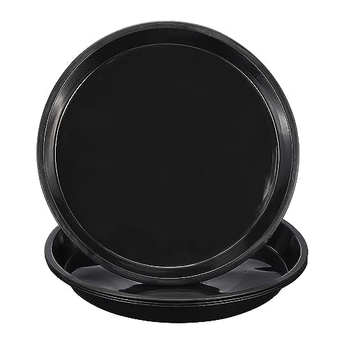 PATIKIL 4 Pack Plastic Plant Saucer, 18 Inch Plant Tray for Pots Round Plant Dish Plant Drip Trays Water Tray for Indoors Outdoors Garden, Black - color: Black, size: 18 Inch