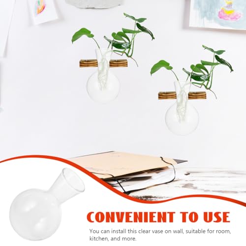 VOSAREA 3pcs Plant Propagation Station Vase Glass Plant Terrarium Hydroponic Vase Air Planter Bulb Succulent Pot Micro Landscape Vessel Desktop Decoration
