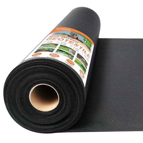 8oz 4FTx110FT Non Woven Geotextile Fabric for Drains Landscaping - size: 4' × 110'