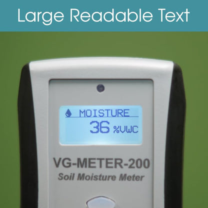 Professional Grade Digital Soil Moisture Meter with Dielectric Probe, Highly Accurate, Probe Will Never Corode, Graphical Backlit Display, Rugged Easy Grip Hand Held Case