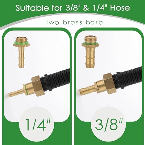 Sprayer Wand,Adjustable Universal Sprayer with 3/8" Brass Barb, Stainless Steel Replacement Sprayer Wand with Shut off Valve (44 Inches Sprayer Wand) - color: 44 Inches Sprayer Wand - 3/8" Barb