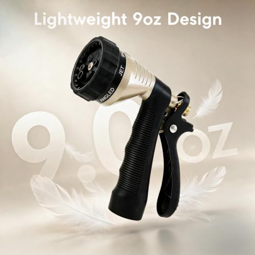 RESTMO Garden Hose Nozzle Heavy Duty, Hose Spray Nozzle for Garden Hose - color: Black