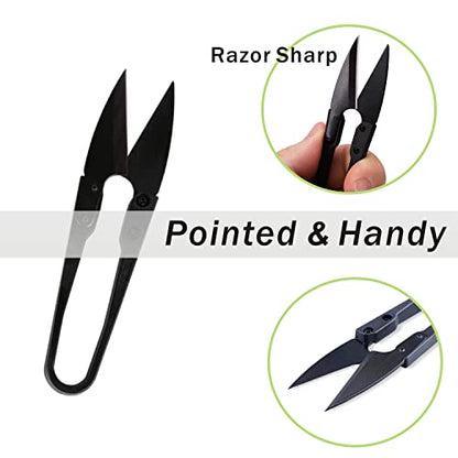 4.1" U-Shaped Bonsai Pruning Scissors for Leaf Bud Trimming 12PCS