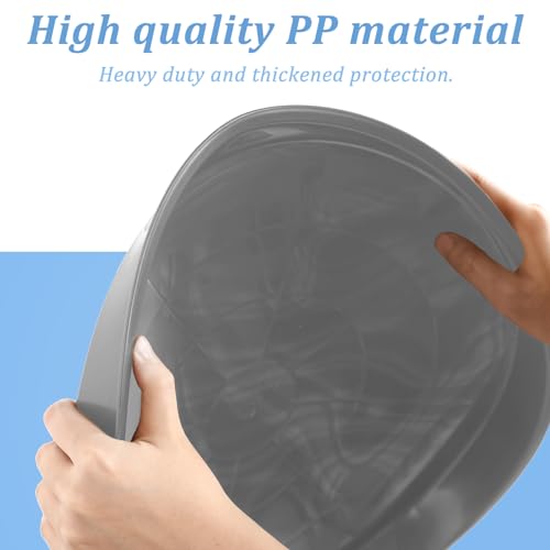 Eccliy 12 Pcs Plastic Plant Saucers Tray, Gray, 18 Inch, Round - color: Gray, size: 18 Inch, style: Round