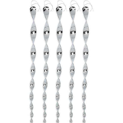 Bird Deterrent - Bird Reflective Repellent Outdoor Devices - Bird Scare Devices - Window Reflector Deterrents - Wind Twisting Bird Scare Rods - Holographic Devices (12 inch, Set of 5)