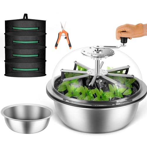 19 Inch Bud Leaf Bowl Trimmer Twisted Spin Cut for Hydroponic Plant with Sharp Stainless Steel Blades,4-Layer Plant Rack Included and Results Collection Bowl - size: 19"+Rack+Result Bowl
