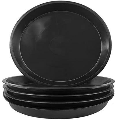OUPSAUI 5 Pack 4 10 12 14 16 18 20 22 Inch Plant Saucer, Plant Trays for Pots, Large Plastic Plant Saucers for Indoors, No Holes Planter Drip Tray (20 inch) - size: 20 Inches