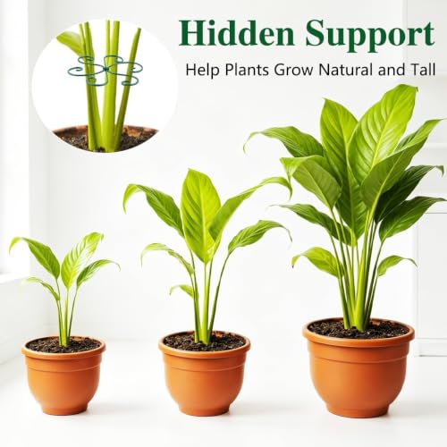 5PCS Plant Supports, 4.3 Inch Metal Stem Support Holders Plant Stabilizer