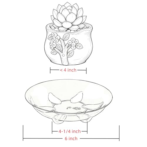 4 Pack 6 inch Sturdy Hand Painted Bronze Plastic Plant Saucer - color: Bronze, size: 6 inch