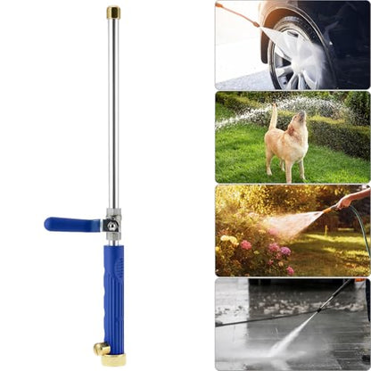 QWORK High Pressure Power Washer Wand, Water Hose Nozzle with 2 Spray Tips, Adjustable Watering Sprayer Cleaning Tool