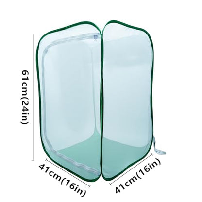 Butterfly Habitat Cage 23.6" Tall, Pop-up Insect Enclosure Mesh Terrarium