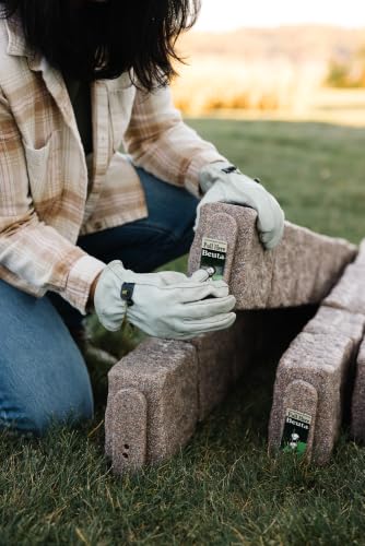 Beuta Landscape Edging | Garden Edging Border | Polyrock Blocks for Lawn Edging, Flower Beds & Yard Edging – 1 Pack | Each Section Has 6 Blocks 48" L x 4" W x 6.5" H | 2 Spikes | Cobblestone - color: Cobblestone, size: 1-Pack (4 FT)
