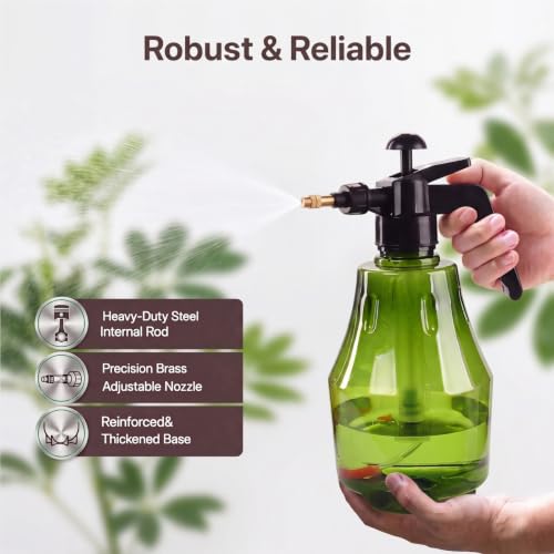 1.5L Garden Pump Sprayer, Handheld Pressure Bottle, Green - color: Green